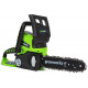 Цепная пила аккумуляторная GreenWorks G24CS25K2, 24V, 25см, c 1хАКБ 4 А.ч и ЗУ 2000007VB