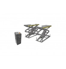 Ножничный короткий подъемник KraftWell 3200 кг, заглубляемый, серый KRW3.2U