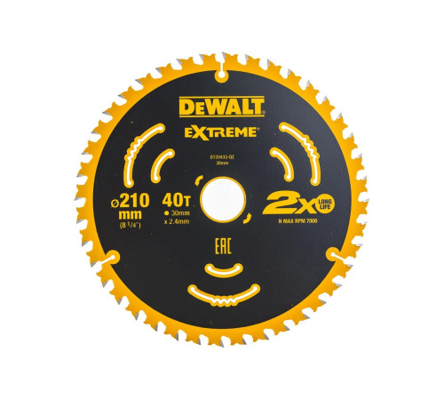 Диск пильный EXTREME (210x30 мм; 40T) DEWALT DT20433-QZ