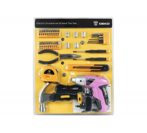 Аккумуляторная отвертка DEKO DKS4 и набор 36 Tools Kit 063-4109