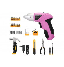 Аккумуляторная отвертка DEKO DKS4 и набор 36 Tools Kit 063-4109