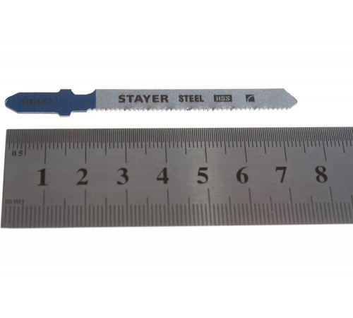 STAYER по металлу (листовой, цветной), фигурный рез, EU-хвостовик, шаг 1.2 мм, 50 мм, 2 шт., полотна для эл/лобзика HSS 15995-1.2_z02 Professional STAYER по металлу (листовой, цветной), фигурный рез, EU-хвостовик, шаг 1.2 мм, 50 мм, 2 шт., полотна для эл/лобзика HSS 15995-1.2_z02 Professional