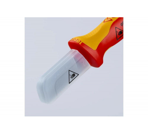 Нож для кабеля KNIPEX VDE, 190 мм, диэлектрический, 2К ручка, KN-9852SB Нож для кабеля KNIPEX VDE, 190 мм, диэлектрический, 2К ручка, KN-9852SB