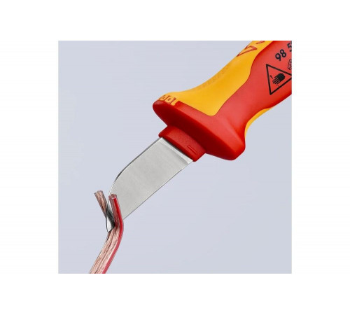 Нож для кабеля KNIPEX VDE, 190 мм, диэлектрический, 2К ручка, KN-9852SB Нож для кабеля KNIPEX VDE, 190 мм, диэлектрический, 2К ручка, KN-9852SB