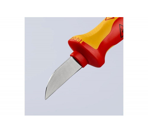 Нож для кабеля KNIPEX VDE, 190 мм, диэлектрический, 2К ручка, KN-9852SB Нож для кабеля KNIPEX VDE, 190 мм, диэлектрический, 2К ручка, KN-9852SB