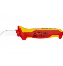 Нож для кабеля KNIPEX VDE, 190 мм, диэлектрический, 2К ручка, KN-9852SB