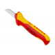 Нож для кабеля KNIPEX VDE, 190 мм, диэлектрический, 2К ручка, KN-9852SB