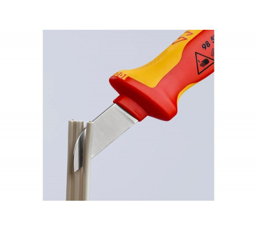Нож для кабеля KNIPEX VDE, 190 мм, диэлектрический, 2К ручка, KN-9852SB Нож для кабеля KNIPEX VDE, 190 мм, диэлектрический, 2К ручка, KN-9852SB