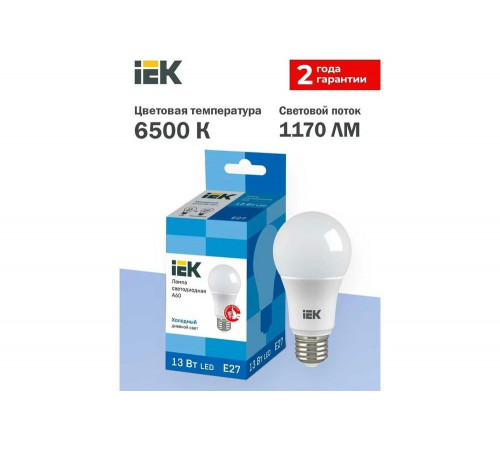 IEK LLE-A60-13-230-65-E27: светодиодная лампа для энергоэффективного освещения IEK LLE-A60-13-230-65-E27: светодиодная лампа для энергоэффективного освещения
