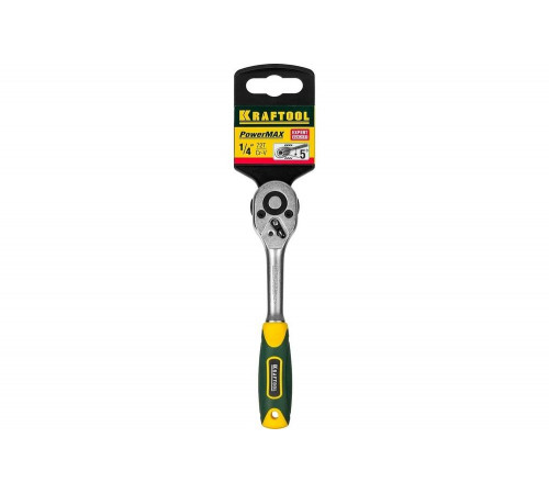 KRAFTOOL 1/4", 72 зубца, Cr-V сталь, трещотка для торцовых головок 27791-1/4_z02 KRAFTOOL 1/4", 72 зубца, Cr-V сталь, трещотка для торцовых головок 27791-1/4_z02
