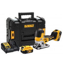 Аккумуляторный лобзик DEWALT DCS335P2, 18 В, 3200 ход/мин, 26 мм, с 2 АКБ 5 Ач и ЗУ, в кейсе TSTAK DCS335P2-QW