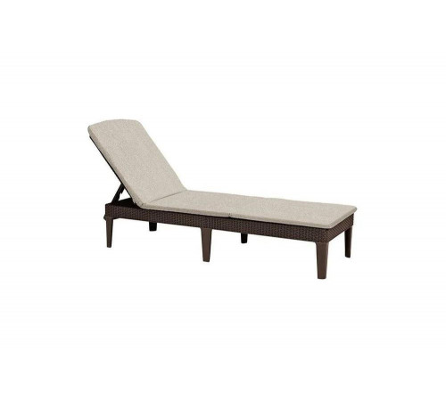 Шезлонг KETER Jaipur Sun lounger (with cushion) коричневый 255891 Шезлонг KETER Jaipur Sun lounger (with cushion) коричневый 255891