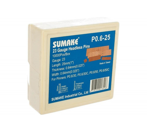 Гвозди для шпилькозабивного пистолета SUMAKE Р0,6-25 Гвозди для шпилькозабивного пистолета SUMAKE Р0,6-25
