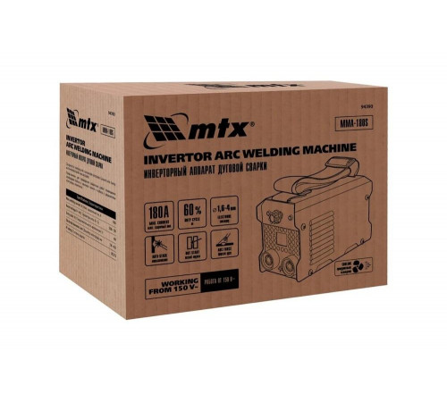 Инверторный аппарат дуговой сварки MTX  MMA-180S