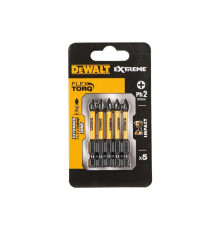 Биты ударные IMPACT Torsion (5 шт; Ph2; 57мм) DEWALT DT7998T