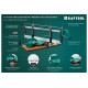 KRAFTOOL 600 мм, стусло прецизионное поворотно-наклонное Alligator Fine 3D 15451-600