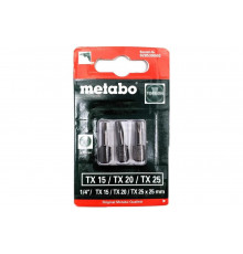 Набор бит Torx (3 шт; TX 15/20/25; torsion) METABO 628539000