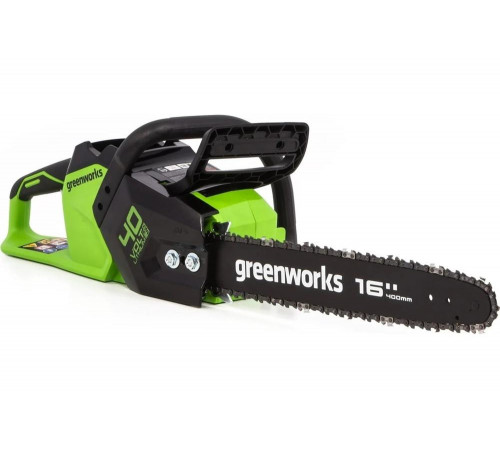 Цепная пила аккумуляторная GreenWorks 40V, 40 см, бесщеточная, до 1.8 КВт, с 1хАКБ 4Ач c USB и ЗУ 2005807USB4 Цепная пила аккумуляторная GreenWorks 40V, 40 см, бесщеточная, до 1.8 КВт, с 1хАКБ 4Ач c USB и ЗУ 2005807USB4