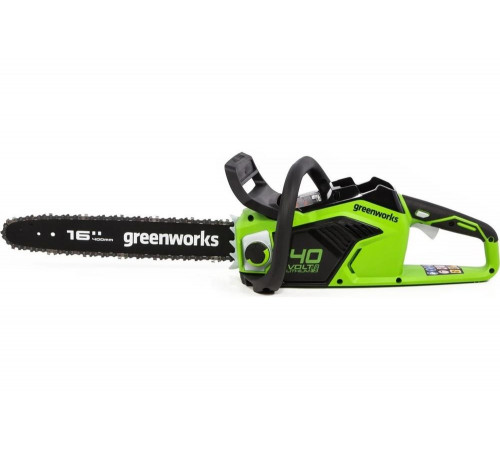 Цепная пила аккумуляторная GreenWorks 40V, 40 см, бесщеточная, до 1.8 КВт, с 1хАКБ 4Ач c USB и ЗУ 2005807USB4 Цепная пила аккумуляторная GreenWorks 40V, 40 см, бесщеточная, до 1.8 КВт, с 1хАКБ 4Ач c USB и ЗУ 2005807USB4