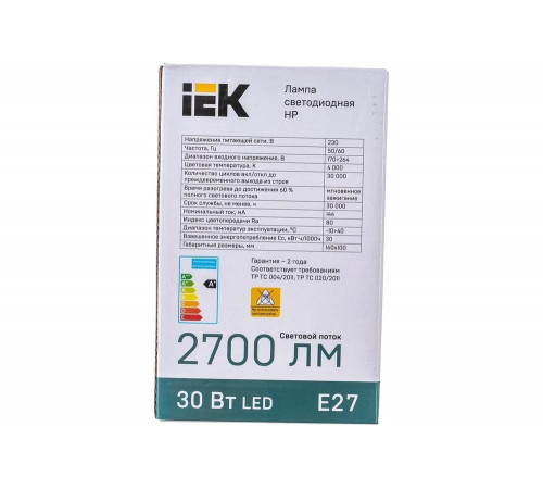 Инновационная лампа IEK LLE-HP-30-230-40-E27