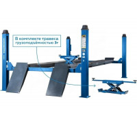 Подъемник 4-стоечный NORDBERG 5 т, c траверсой от гидростанции 3 т, для сход-развала, 380 В, синий 4450_MB(Pwr)