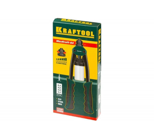 Компактный двуручный заклепочник KRAFTOOL MaxKraft-64 320 мм, регулировка усилия, 3.2 - 6.4 мм 31160 Компактный двуручный заклепочник KRAFTOOL MaxKraft-64 320 мм, регулировка усилия, 3.2 - 6.4 мм 31160