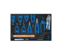 Набор съемников стопорных колец, молоток, выколотки, ложемент, 17 предметов KING TONY, 9-90217GRV02