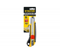 Нож с винтовым фиксатором Stayer HERCULES-25 сегментированные лезвия 25 мм  09141_z01