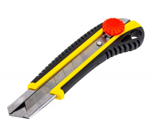 Нож с винтовым фиксатором Stayer HERCULES-25 сегментированные лезвия 25 мм 09141_z01 Нож с винтовым фиксатором Stayer HERCULES-25 сегментированные лезвия 25 мм 09141_z01