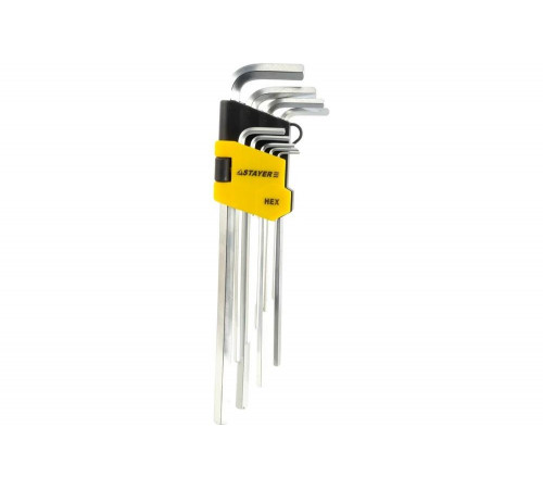 STAYER 9 шт., Cr-V, ключи имбусовые удлиненные 2741-H9 STAYER 9 шт., Cr-V, ключи имбусовые удлиненные 2741-H9