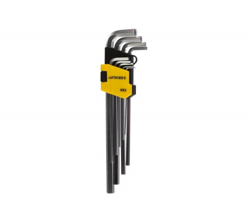 STAYER 9 шт., Cr-V, ключи имбусовые удлиненные 2741-H9 STAYER 9 шт., Cr-V, ключи имбусовые удлиненные 2741-H9