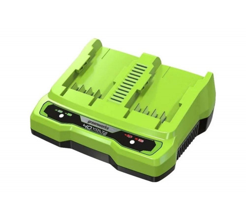 Быстрое зарядное устройство на 2 слота Greenworks G40UC8 40V (4 A) Быстрое зарядное устройство на 2 слота Greenworks G40UC8 40V (4 A)