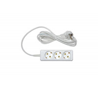 Бытовой удлинитель 3 гн. ПВС 3х1 RUCELF RU-03-310-10PZ