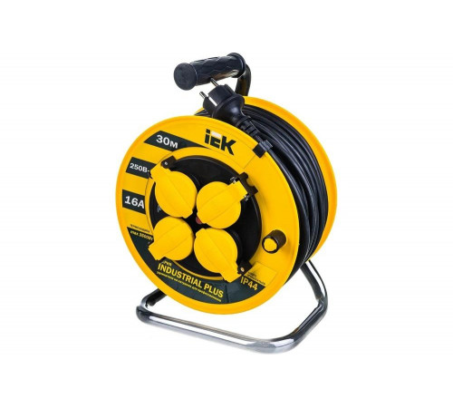 Удлинитель на катушке с термозащитой 4х30м УК30 3х1.5 IP44 IEK Industrial plus WKP15-16-04-30-44 280613 Удлинитель на катушке с термозащитой 4х30м УК30 3х1.5 IP44 IEK Industrial plus WKP15-16-04-30-44 280613