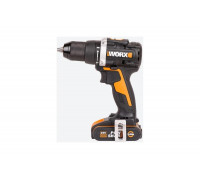 Аккумуляторная бесщёточная дрель-шуруповерт WORX 20В, 60Нм, бесщеточная, 2Ач х2, ЗУ, кейс WX102