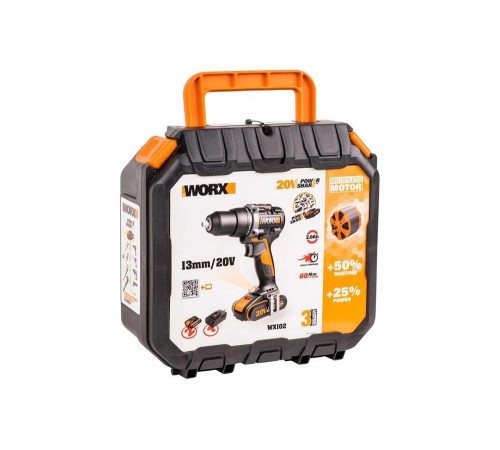 Аккумуляторная бесщеточная дрель-шуруповерт WORX WX102