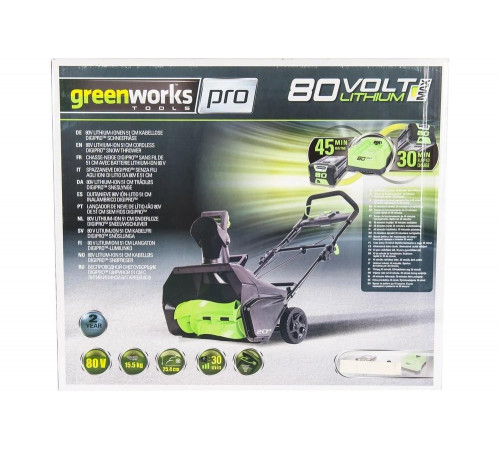 Аккумуляторный снегоуборщик GreenWorks 2600107UB Аккумуляторный снегоуборщик GreenWorks 2600107UB