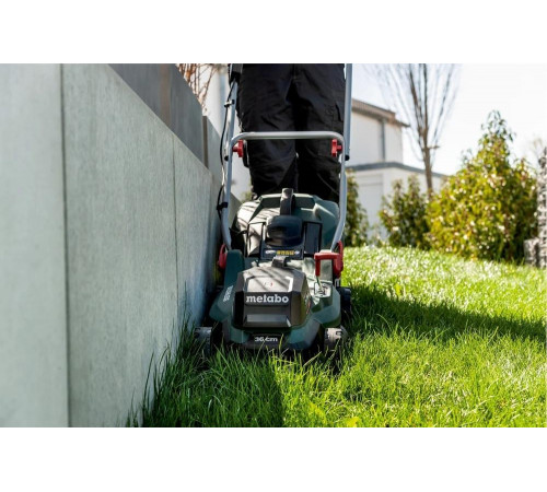 Аккумуляторная газонокосилка Metabo RM 36-18 LTX BL 36 без аккумулятора и зарядного устройства 601716850 T0525 Аккумуляторная газонокосилка Metabo RM 36-18 LTX BL 36 без аккумулятора и зарядного устройства 601716850 T0525