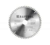 Диск пильный по алюминию KRAFTOOL Multi material 200x30 мм, 60Т 36953-200-30