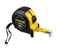 Рулетка Stayer MASTER 5м/25мм, ударостойкий обрезиненный корпус 34025-05-25