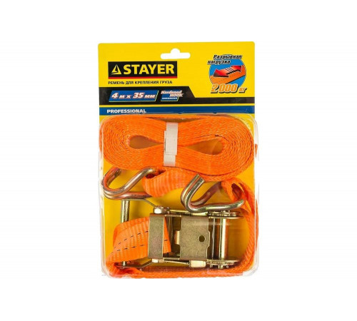 STAYER 2000 кг, 4 м, лента 35 мм, ремень для крепления груза 40562-4