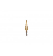 Сверло ступенчатое по металлу (4-12 мм; шаг 2 мм; HSS TIN) Sturm 1055-S412