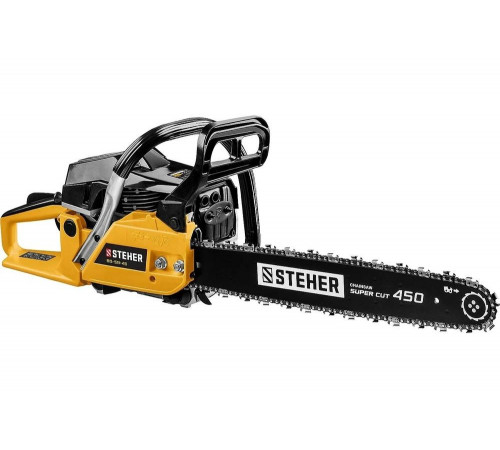 STEHER 2.6 кВт/ 3.5 л.с, 450 мм, пила цепная бензиновая BS-58-45 STEHER 2.6 кВт/ 3.5 л.с, 450 мм, пила цепная бензиновая BS-58-45