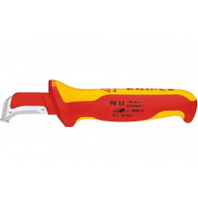 Нож для удаления изоляции KNIPEX VDE, с "пяткой", нержавеющая хирургическая сталь KN-9855SB