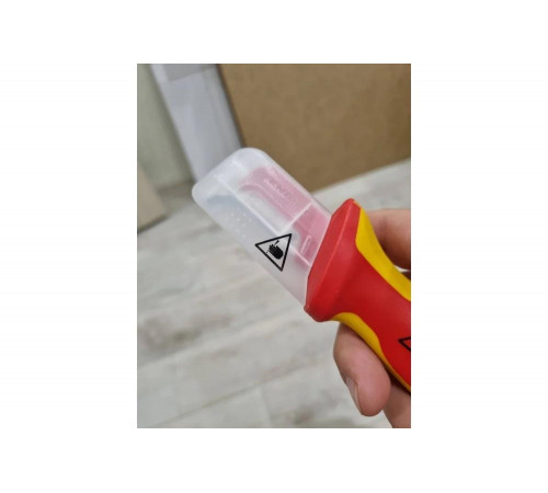 Нож для удаления изоляции KNIPEX VDE, с "пяткой", нержавеющая хирургическая сталь KN-9855SB Нож для удаления изоляции KNIPEX VDE, с "пяткой", нержавеющая хирургическая сталь KN-9855SB