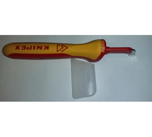 Нож для удаления изоляции KNIPEX VDE, с "пяткой", нержавеющая хирургическая сталь KN-9855SB Нож для удаления изоляции KNIPEX VDE, с "пяткой", нержавеющая хирургическая сталь KN-9855SB