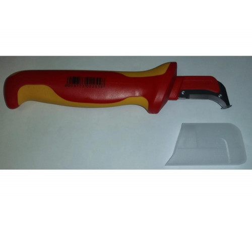 Нож для удаления изоляции KNIPEX VDE, с "пяткой", нержавеющая хирургическая сталь KN-9855SB Нож для удаления изоляции KNIPEX VDE, с "пяткой", нержавеющая хирургическая сталь KN-9855SB