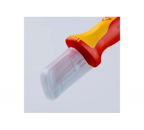 Нож для удаления изоляции KNIPEX VDE, с "пяткой", нержавеющая хирургическая сталь KN-9855SB Нож для удаления изоляции KNIPEX VDE, с "пяткой", нержавеющая хирургическая сталь KN-9855SB