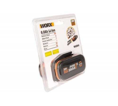 Аккумулятор (20В; 6 Ач) WORX WA3641 Аккумулятор (20В; 6 Ач) WORX WA3641