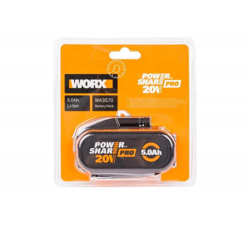 Аккумулятор WORX WA3570 PRO 20V на 5 Ач Аккумулятор WORX WA3570 PRO 20V на 5 Ач